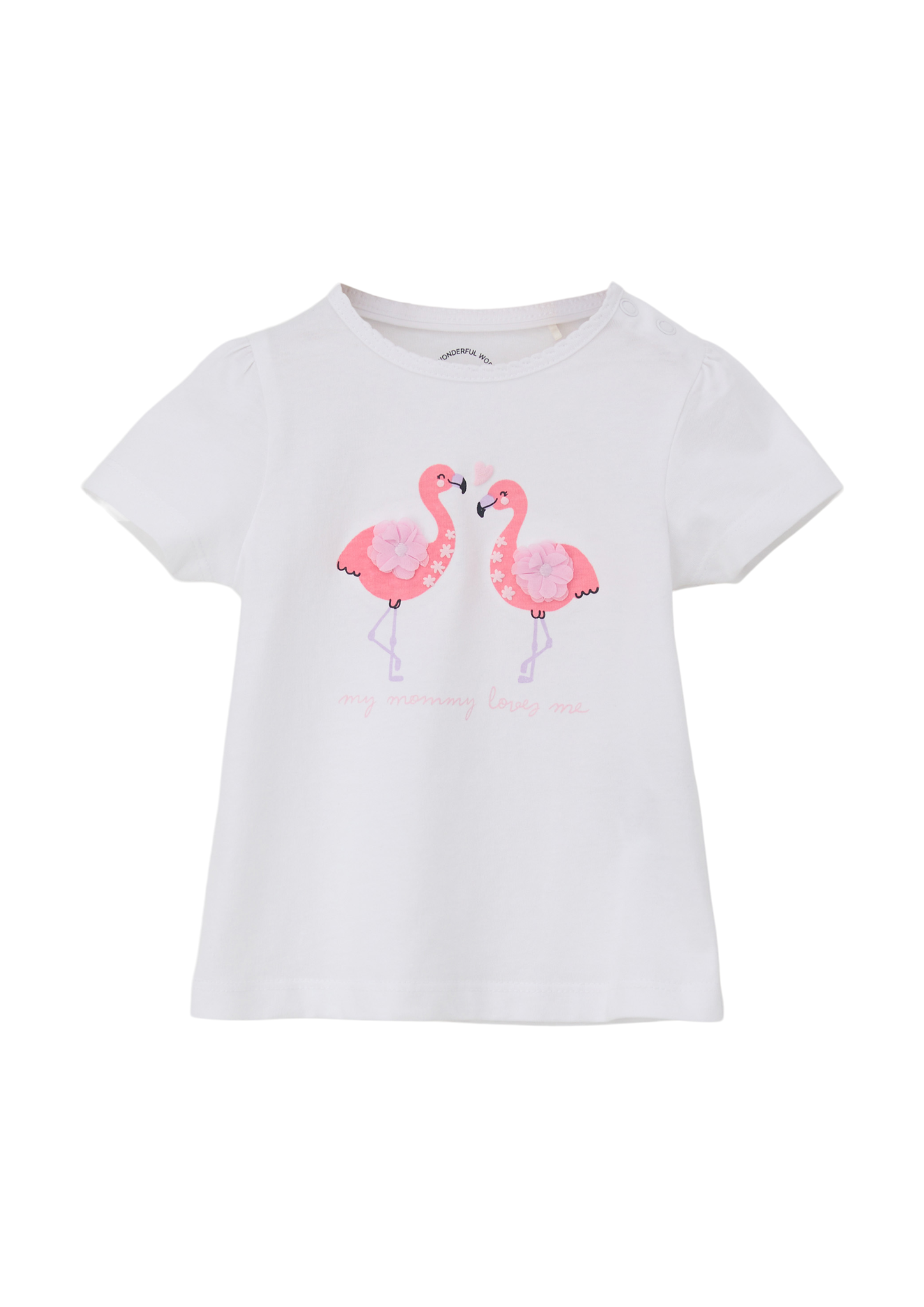 s.Oliver - T-Shirt mit Flamingo-Artwork, Babys, weiß von s.Oliver