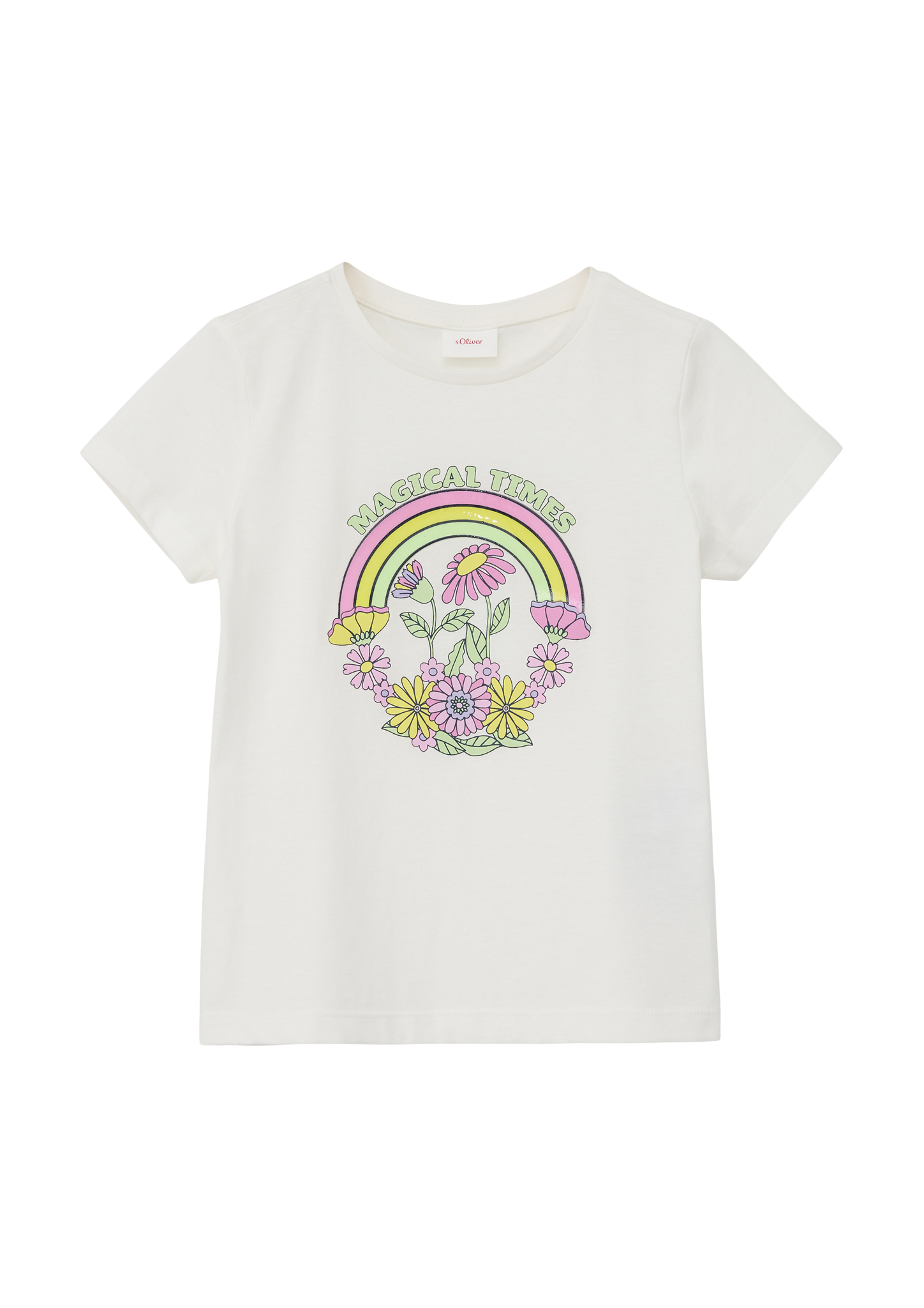 s.Oliver - T-Shirt mit Frontprint, Kinder, creme von s.Oliver