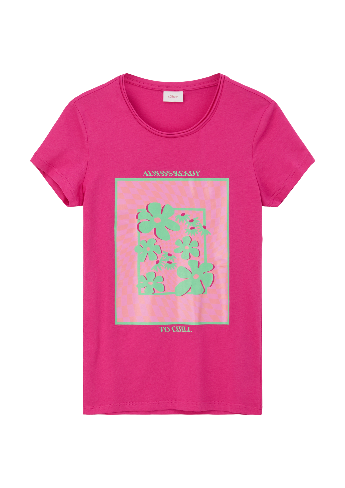 s.Oliver - T-Shirt mit Frontprint, Mädchen, Rosa von s.Oliver