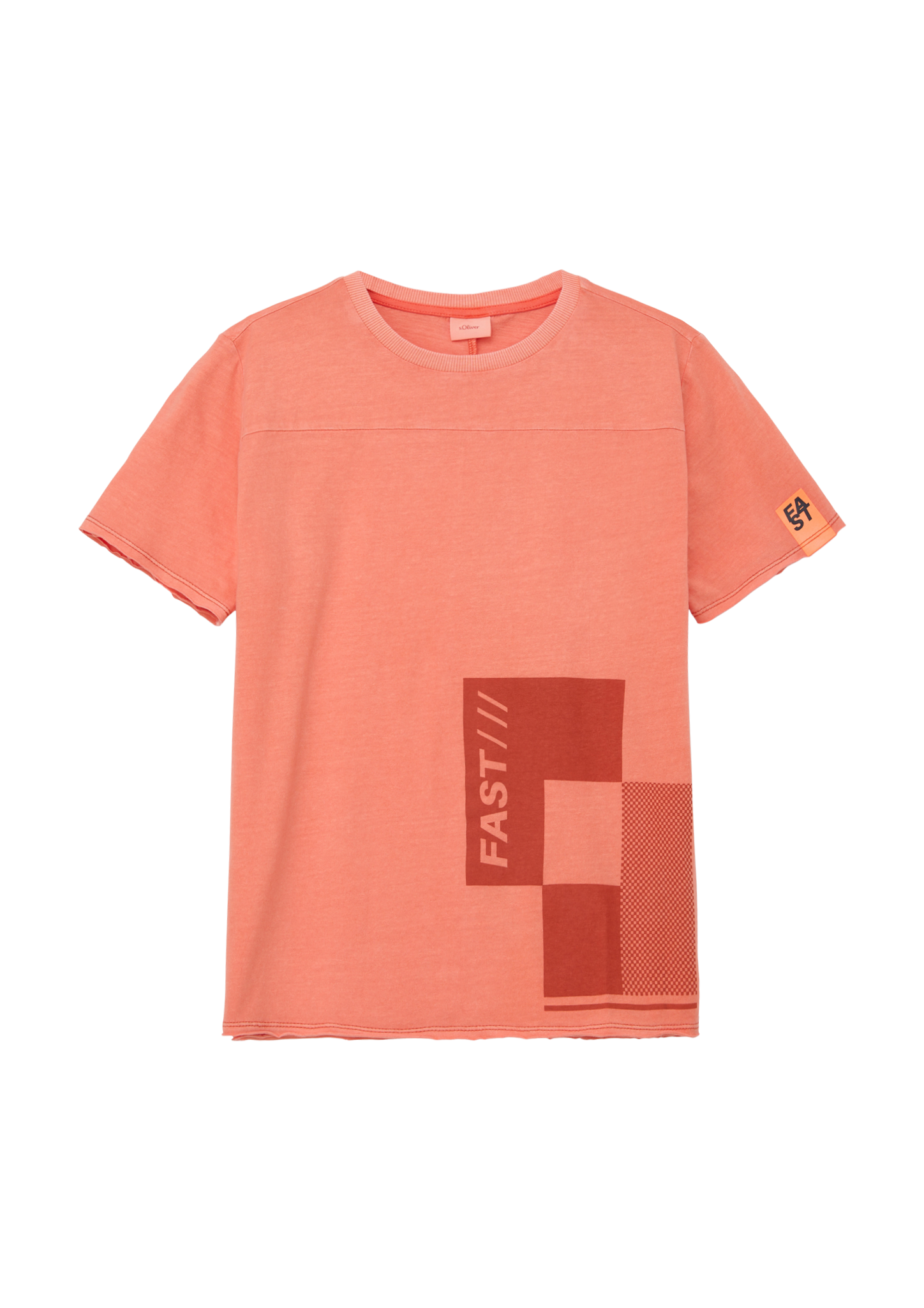 s.Oliver - T-Shirt mit Grafikprint, Jungen, Orange von s.Oliver