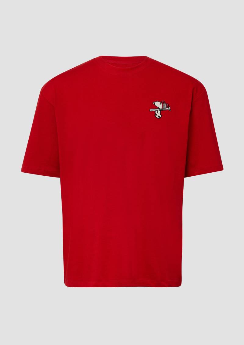 s.Oliver - T-Shirt mit Peanuts®-Artwork im Relaxed Fit, Herren, rot von s.Oliver