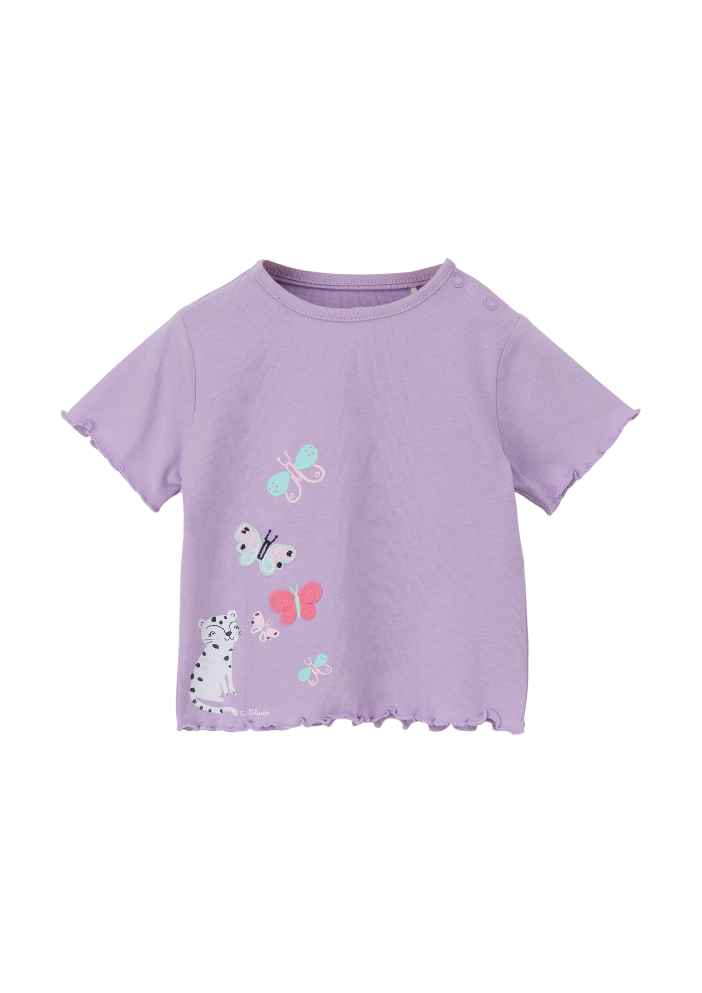 s.Oliver - T-Shirt mit Rollsaum, Babys, lila s.Oliver - T-Shirt mit Rollsaum, Babys, lila von s.Oliver