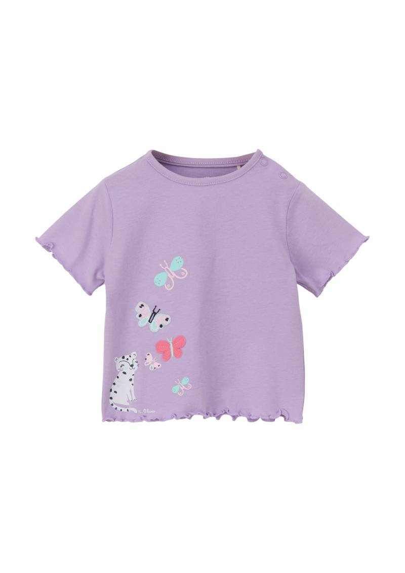 s.Oliver - T-Shirt mit Rollsaum, Babys, lila s.Oliver - T-Shirt mit Rollsaum, Babys, lila von s.Oliver