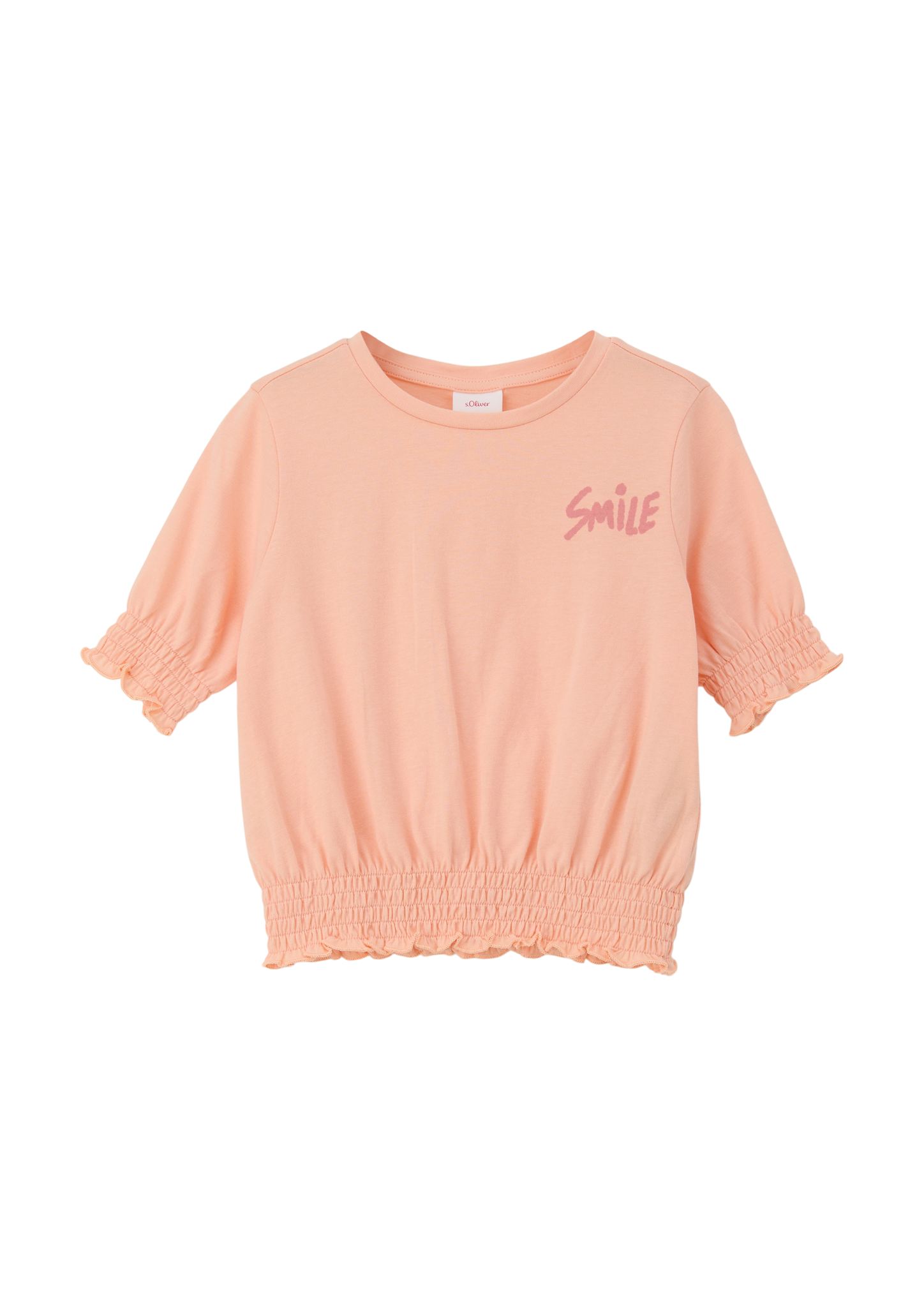 s.Oliver - T-Shirt mit Wellensaum, Kinder, Orange von s.Oliver