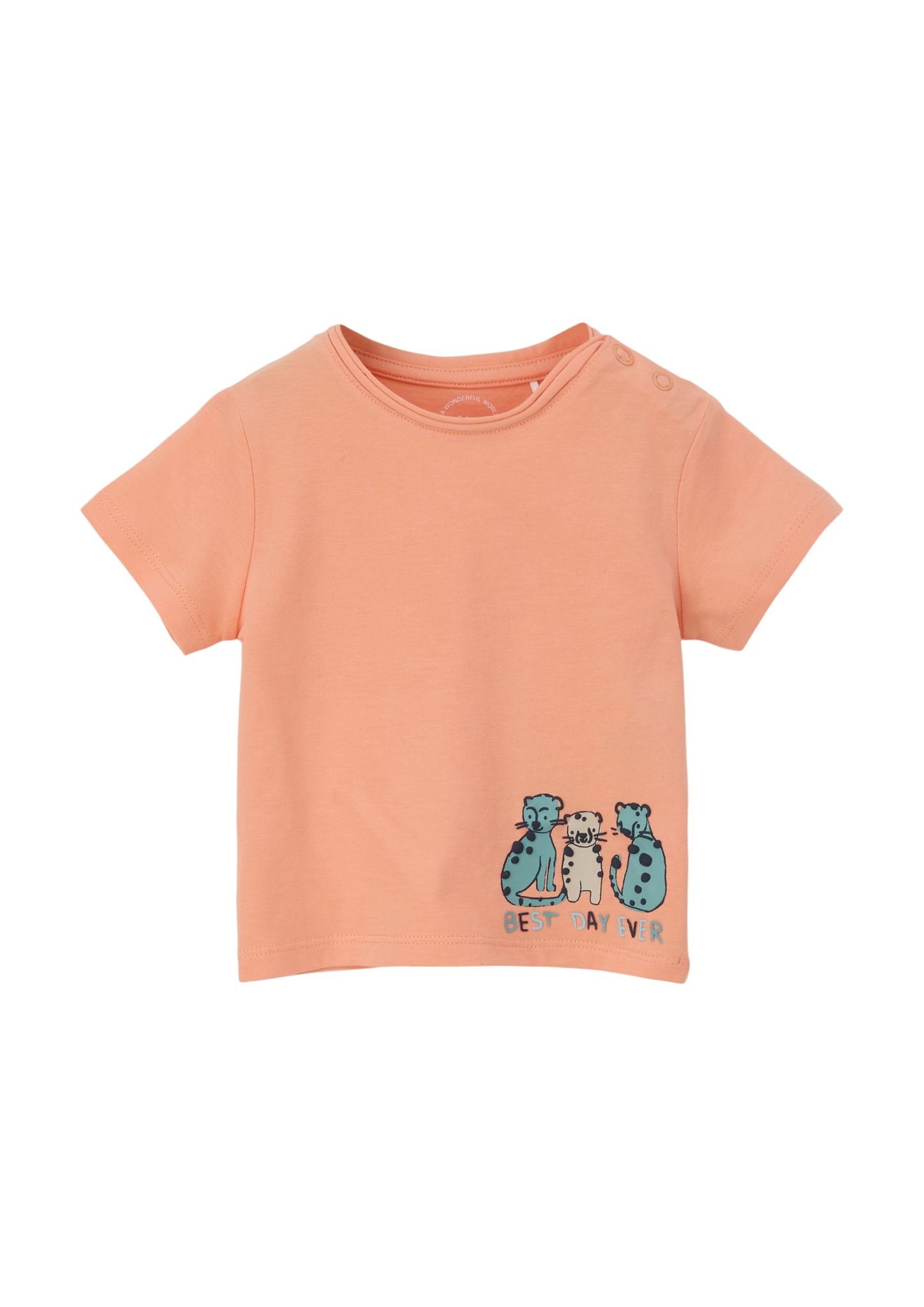 s.Oliver - T-Shirt mit gummiertem Print, Babys, Orange von s.Oliver