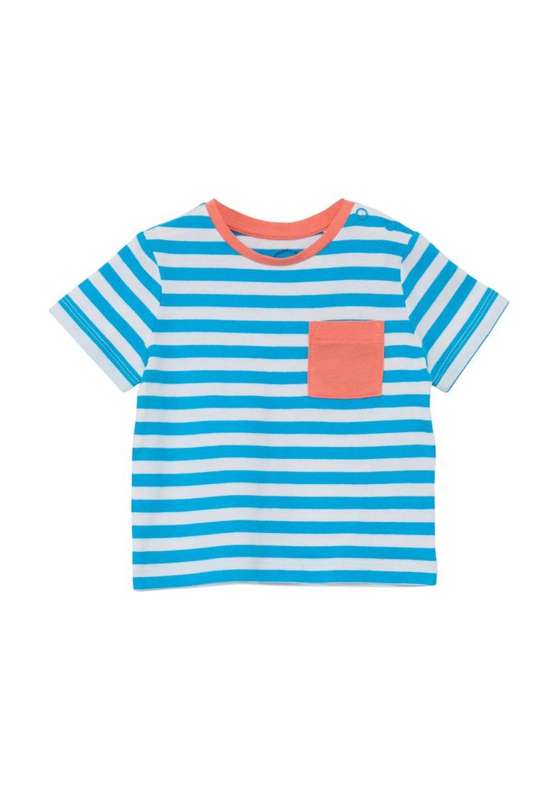 s.Oliver - T-Shirt türkis|weiß - Gr. - 74 von s.Oliver