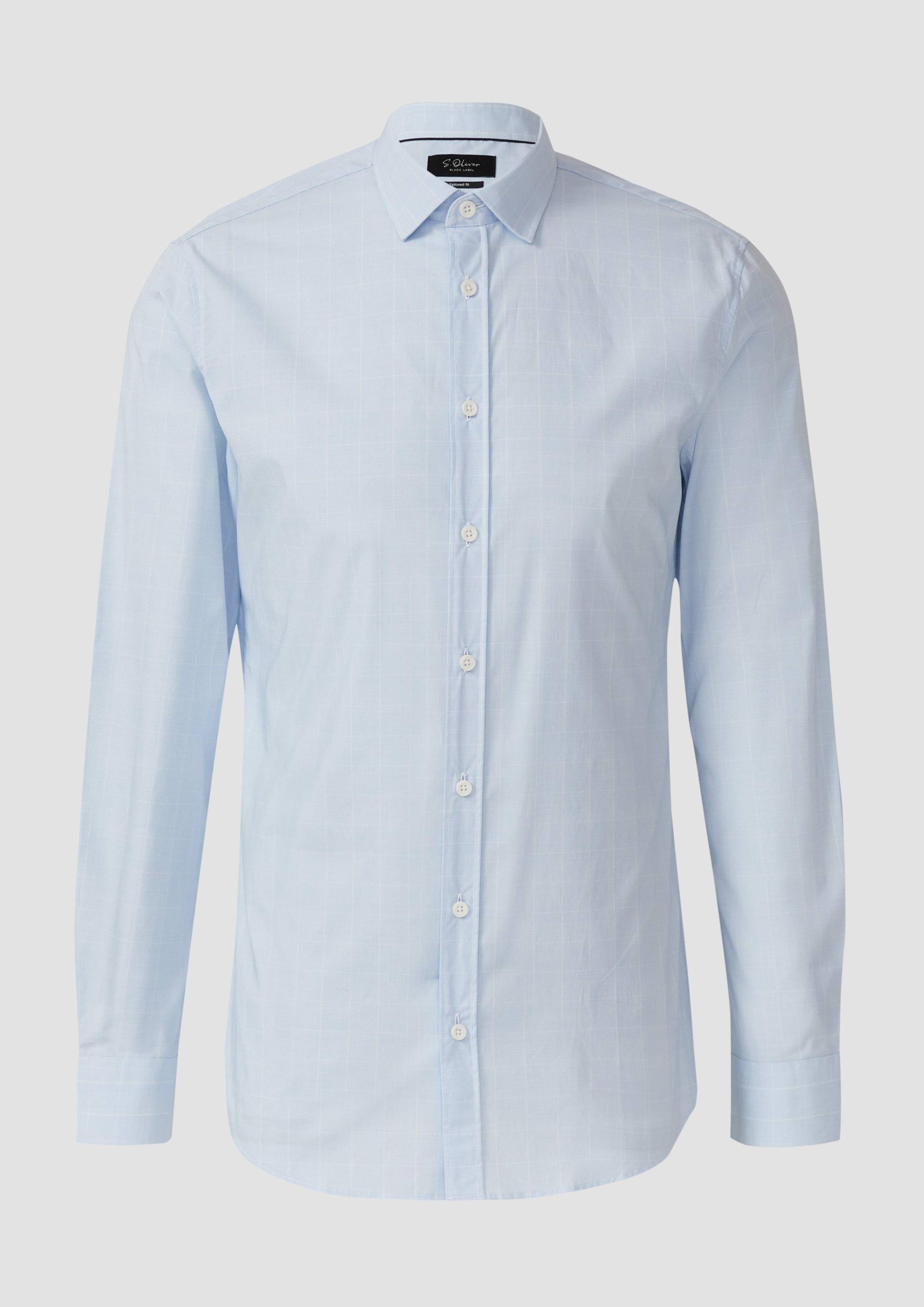 s.Oliver - Tailored Fit: Fein kariertes Langarmhemd aus Baumwollstretch, Herren, blau s.Oliver - Tailored Fit: Fein kariertes Langarmhemd aus Baumwollstretch, Herren, blau von s.Oliver