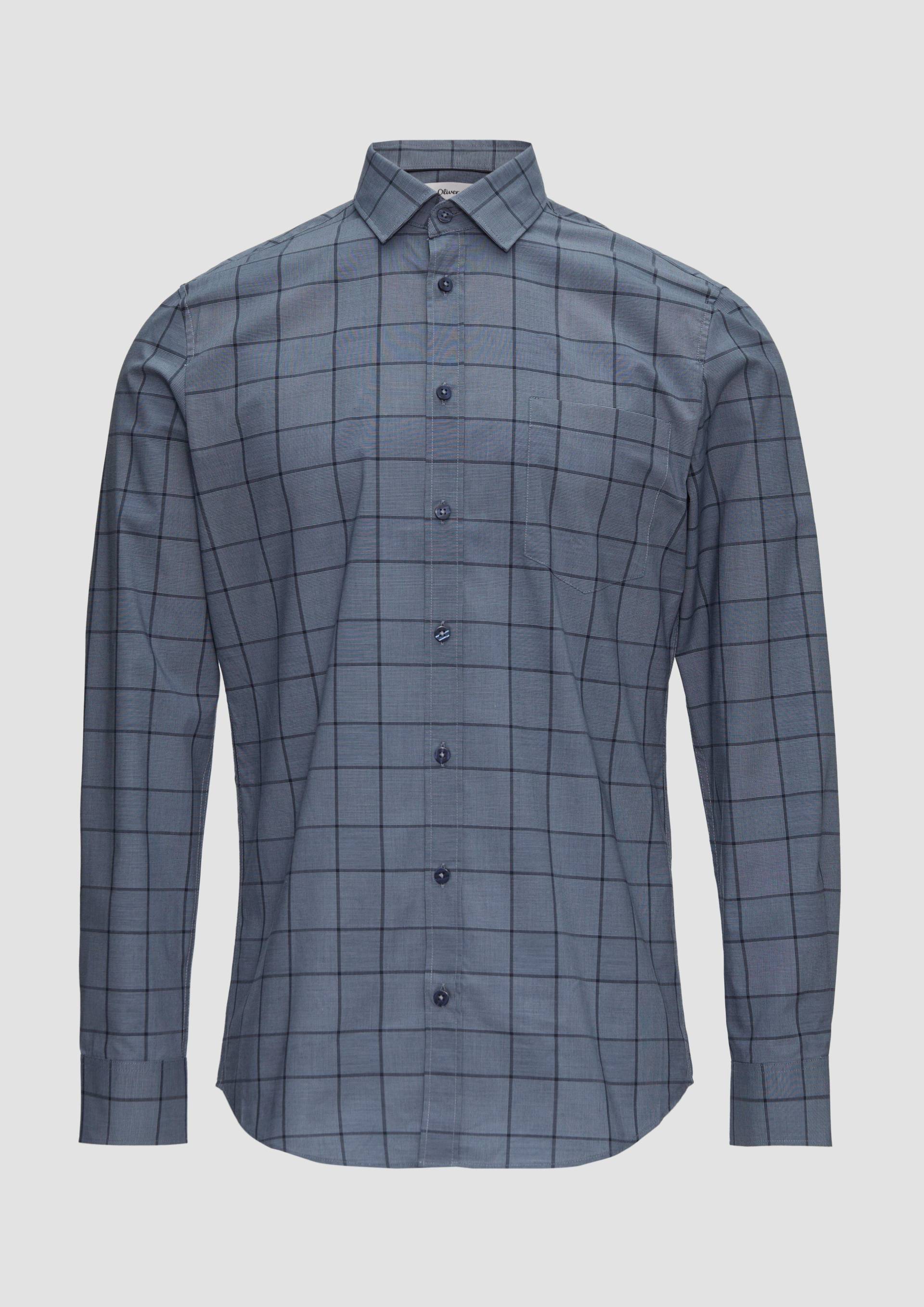 s.Oliver - Tailored Fit: Kariertes Hemd aus Baumwollstretch, Herren, blau s.Oliver - Tailored Fit: Kariertes Hemd aus Baumwollstretch, Herren, blau von s.Oliver