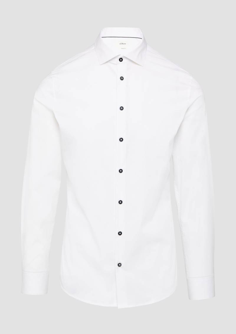 s.Oliver - Tailored Fit: Popeline-Hemd aus Baumwollstretch, Herren, weiß s.Oliver - Tailored Fit: Popeline-Hemd aus Baumwollstretch, Herren, weiß von s.Oliver