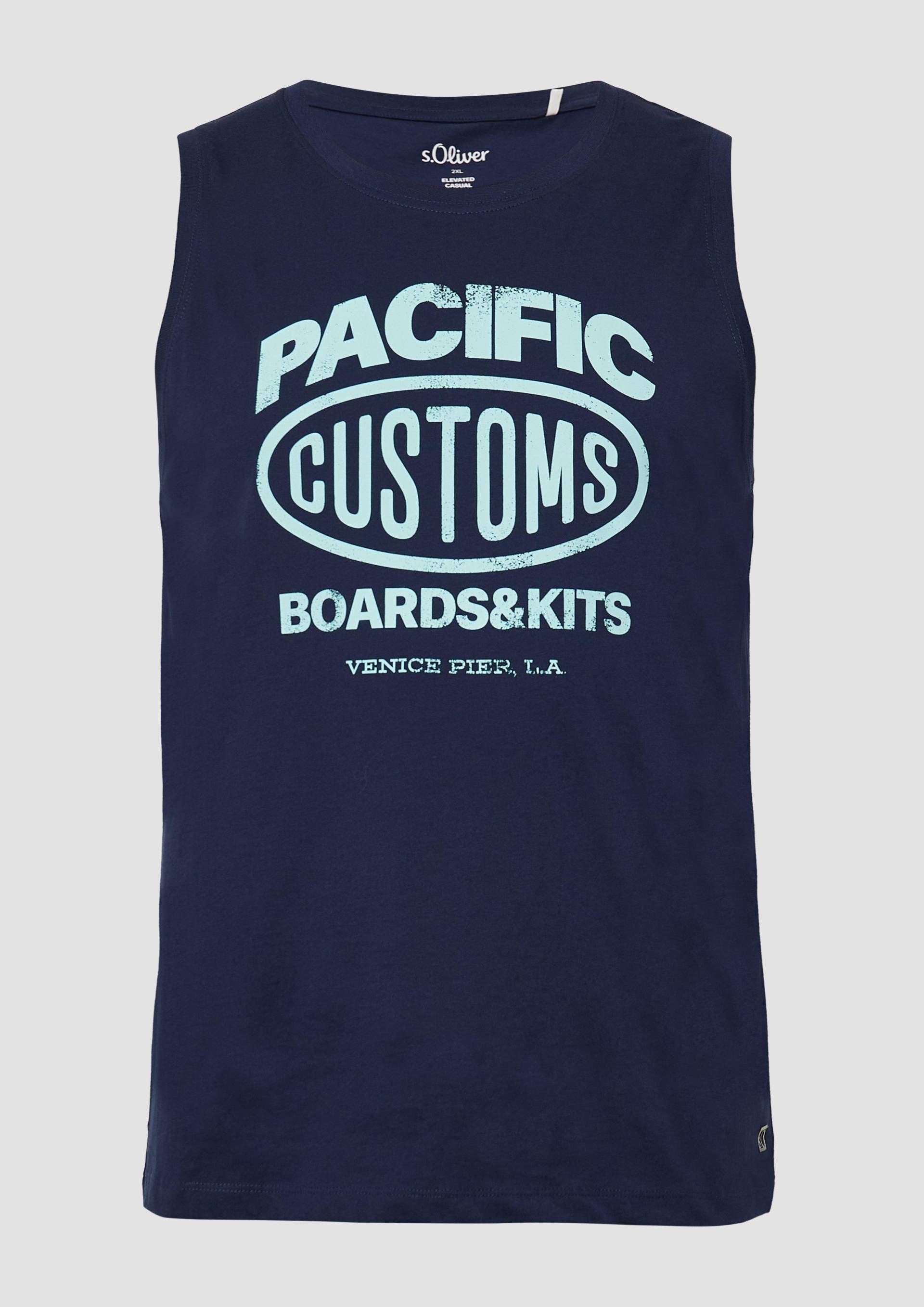 s.Oliver - Tanktop aus Baumwollle mit Frontprint, Herren, blau s.Oliver - Tanktop aus Baumwollle mit Frontprint, Herren, blau von s.Oliver