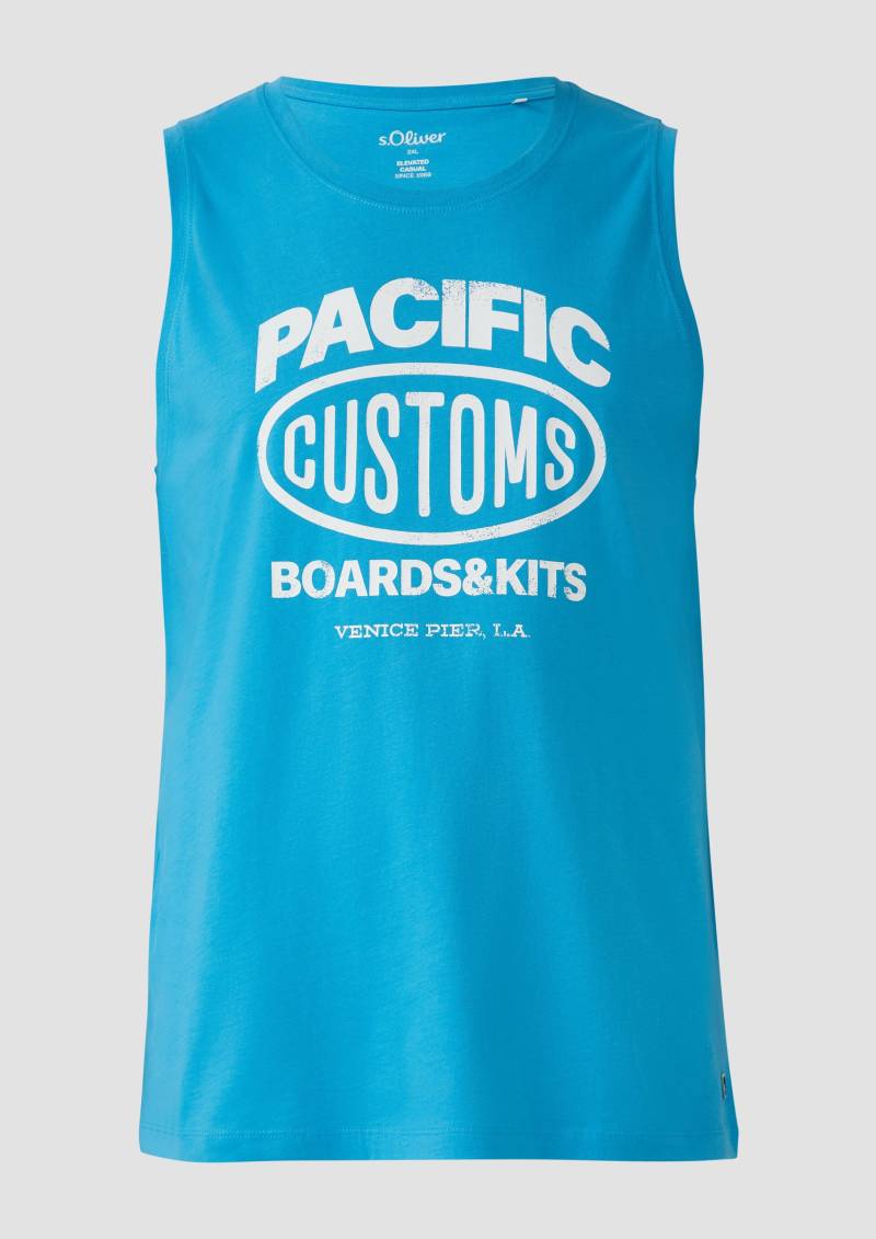 s.Oliver - Tanktop aus Baumwollle mit Frontprint, Herren, türkis s.Oliver - Tanktop aus Baumwollle mit Frontprint, Herren, türkis von s.Oliver