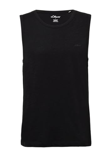 s.Oliver Tanktop mit Flammgarnstruktur und Logo schwarz L s.Oliver Tanktop mit Flammgarnstruktur und Logo schwarz L von s.Oliver