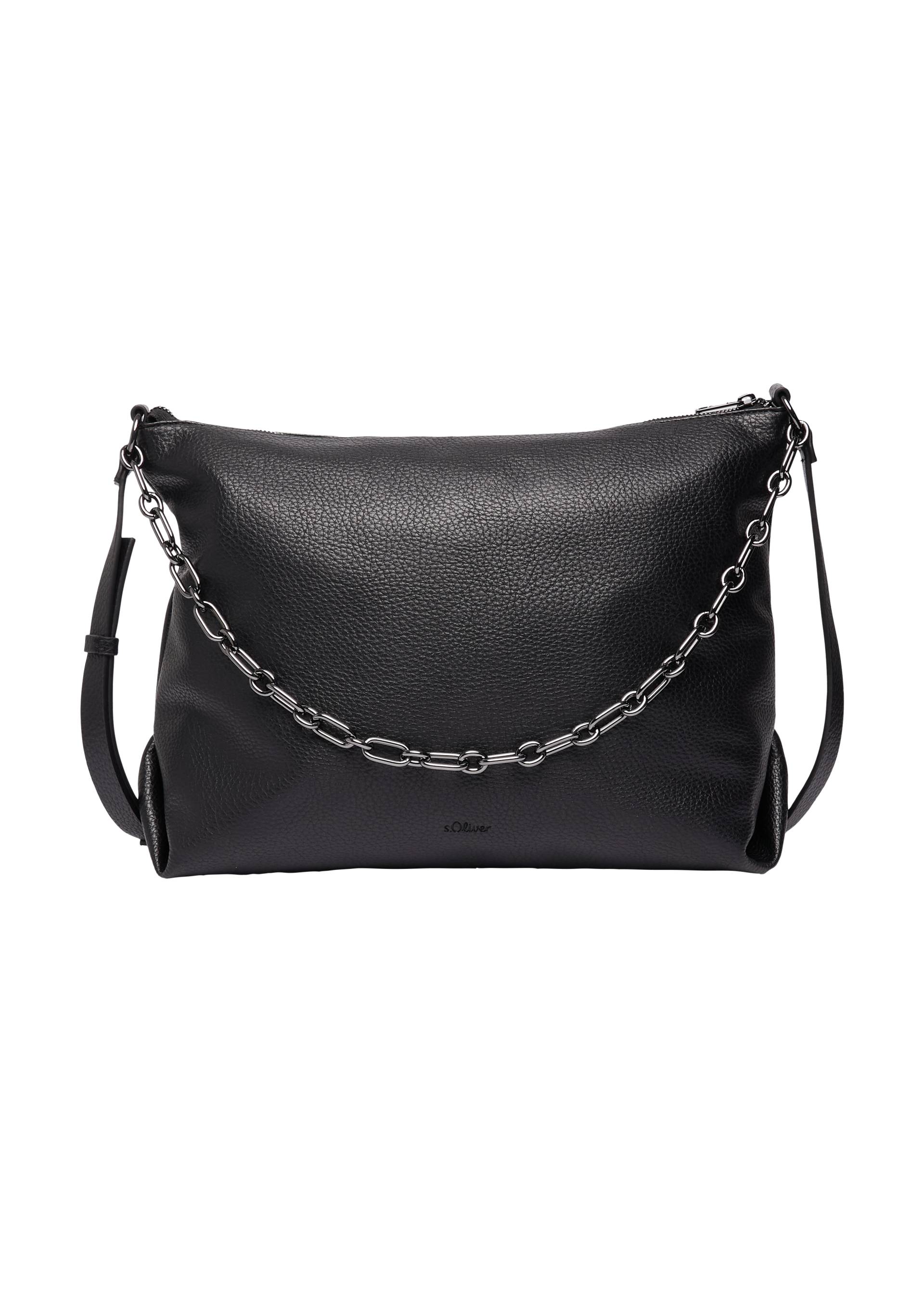 s.Oliver - Tasche mit Kettenriemen und abnehmbarem Schultergurt, Damen, schwarz von s.Oliver