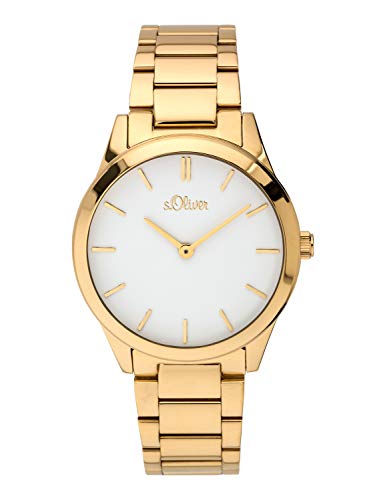 s.Oliver Time DamenArmbanduhr Analog Quarz Edelstahl SO-3625-MQ von s.Oliver