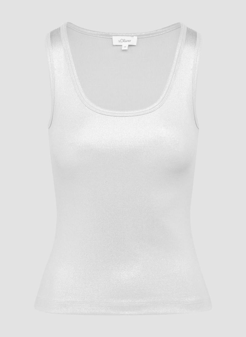 s.Oliver - Top mit Glitzer-Effekt, Damen, grau von s.Oliver