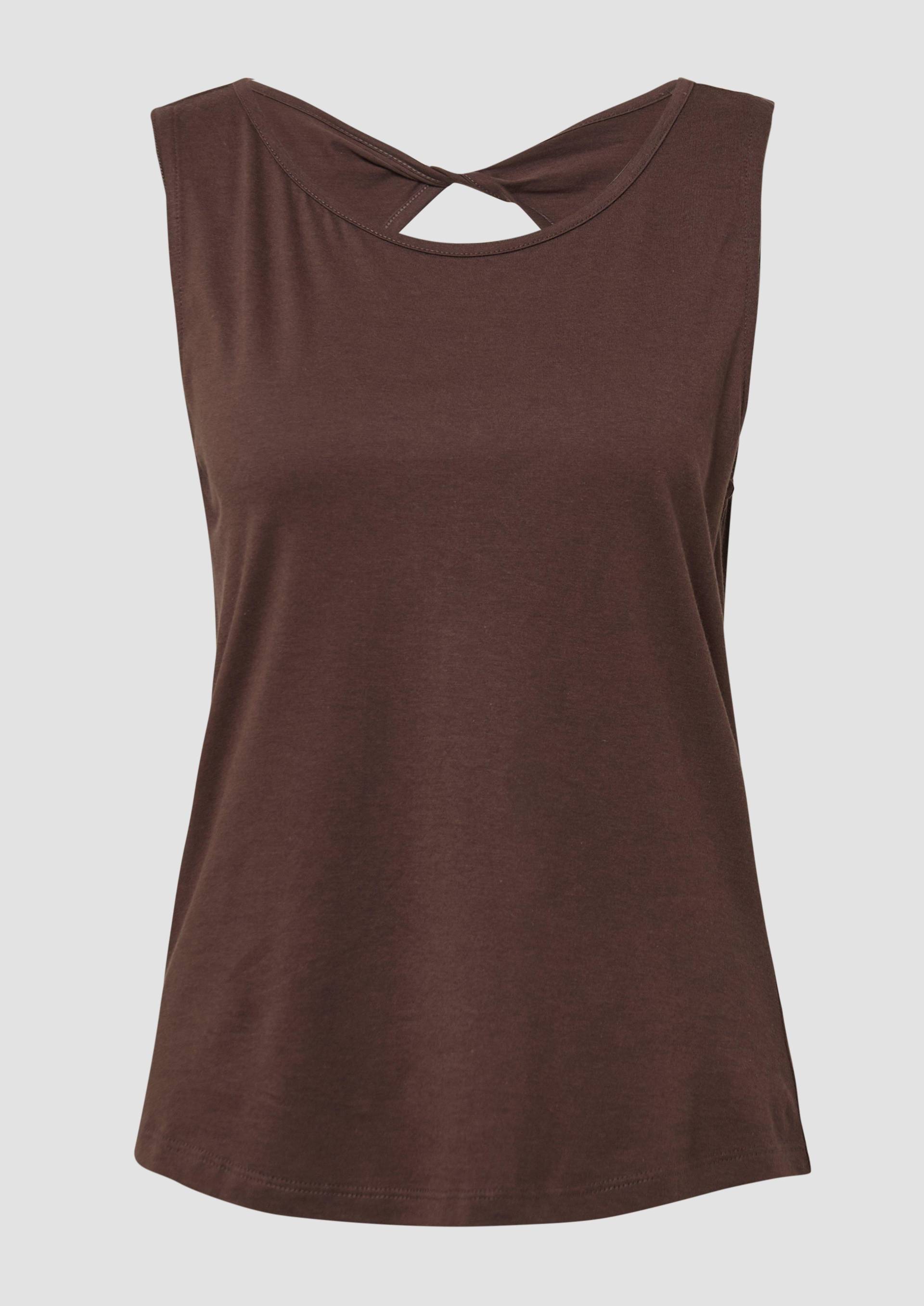 s.Oliver - Top mit dekorativem Cut-out, Damen, braun von s.Oliver