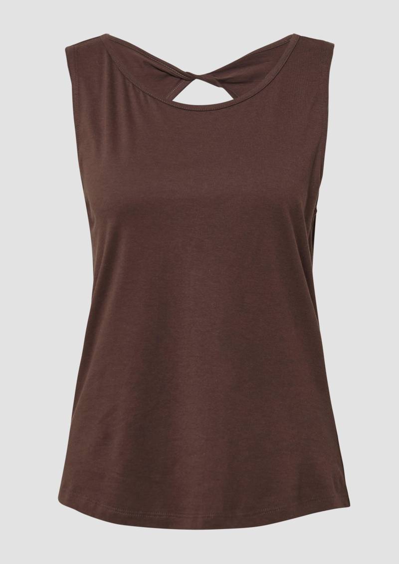 s.Oliver - Top mit dekorativem Cut-out, Damen, braun von s.Oliver