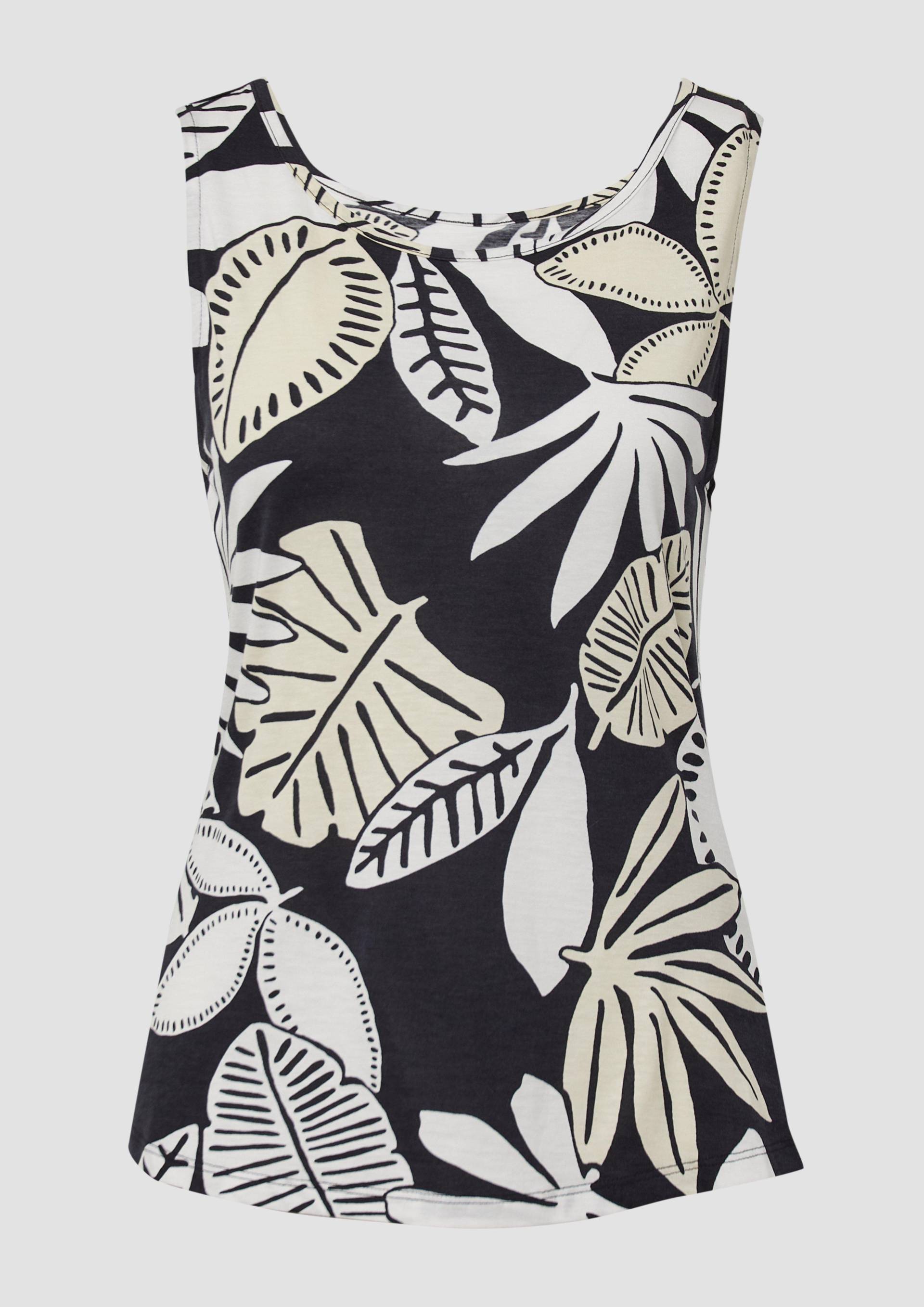 s.Oliver - Top mit dekorativem Cut-out, Damen, schwarz von s.Oliver