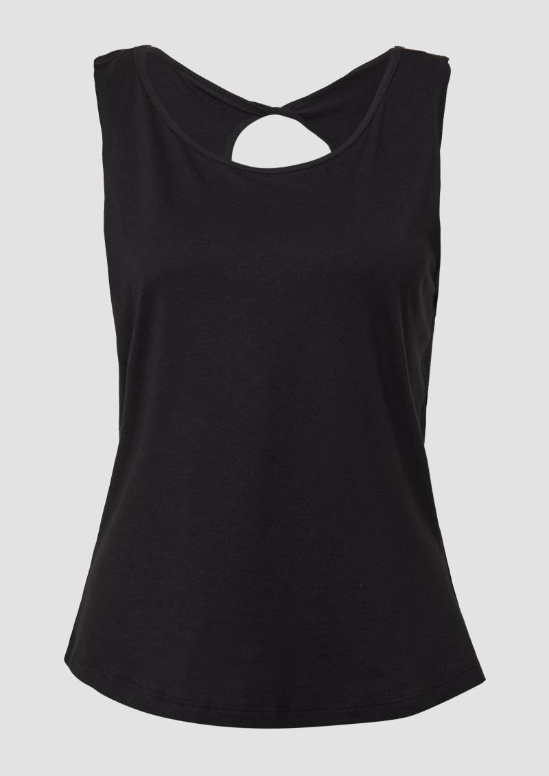 s.Oliver - Top mit dekorativem Cut-out, Damen, schwarz von s.Oliver