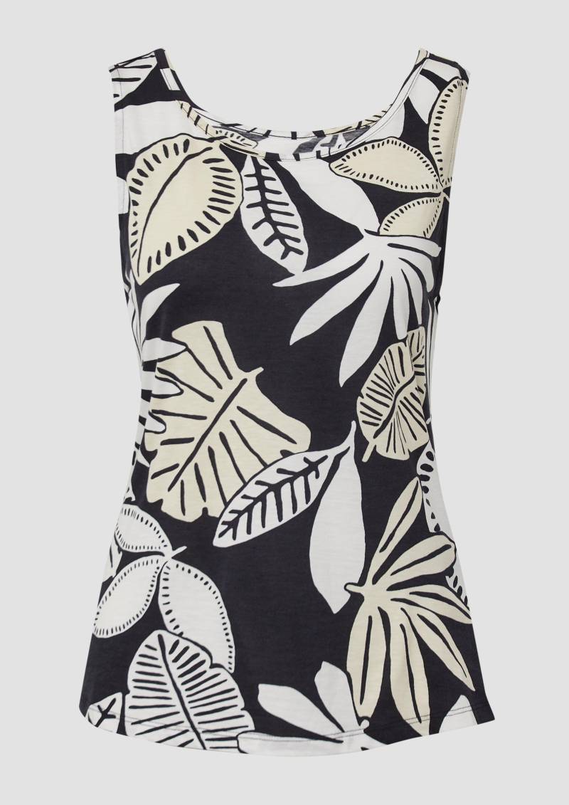 s.Oliver - Top mit dekorativem Cut-out, Damen, schwarz von s.Oliver