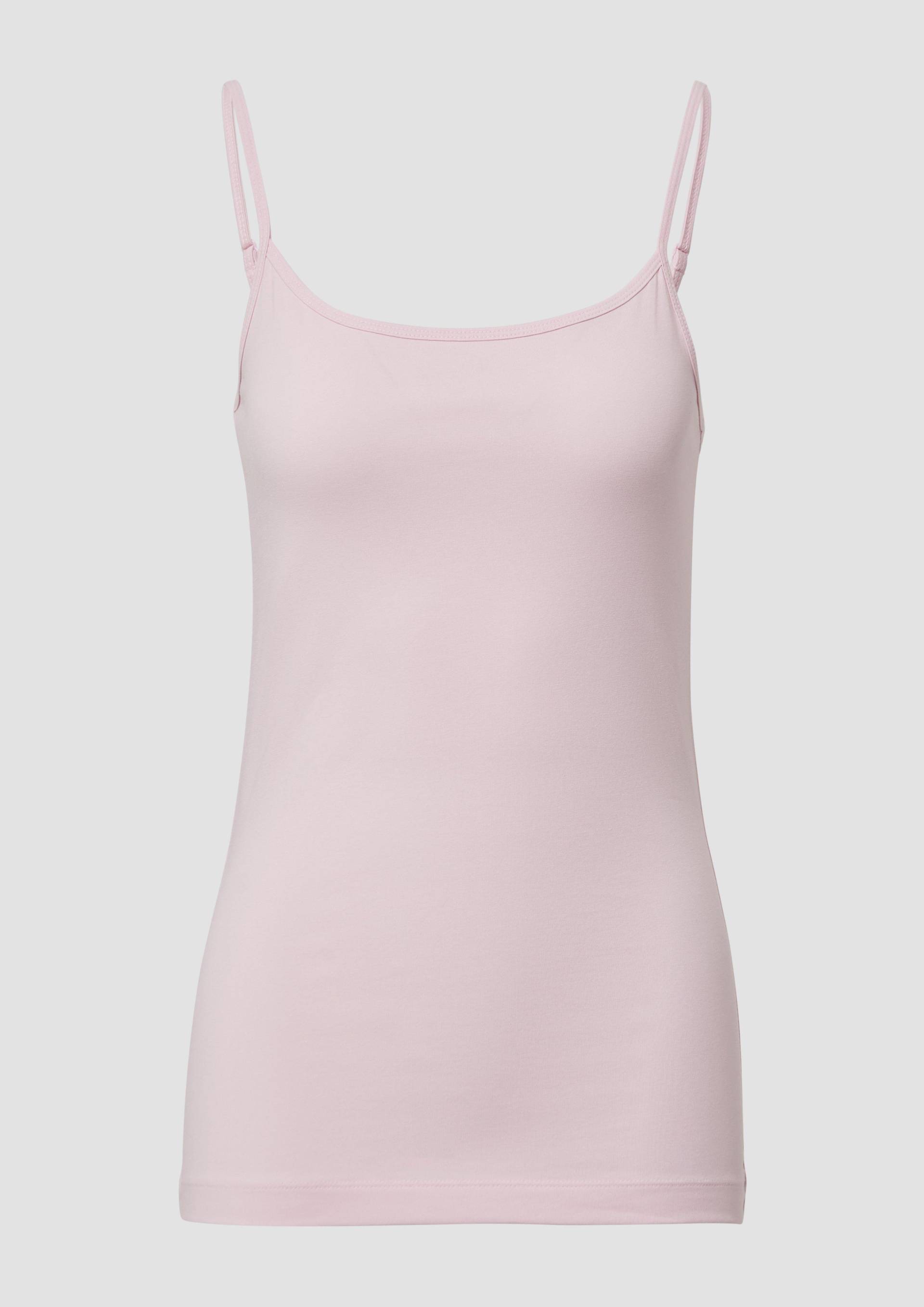 s.Oliver - Top mit verstellbaren Spaghettiträgern im Slim Fit, Damen, Rosa von s.Oliver