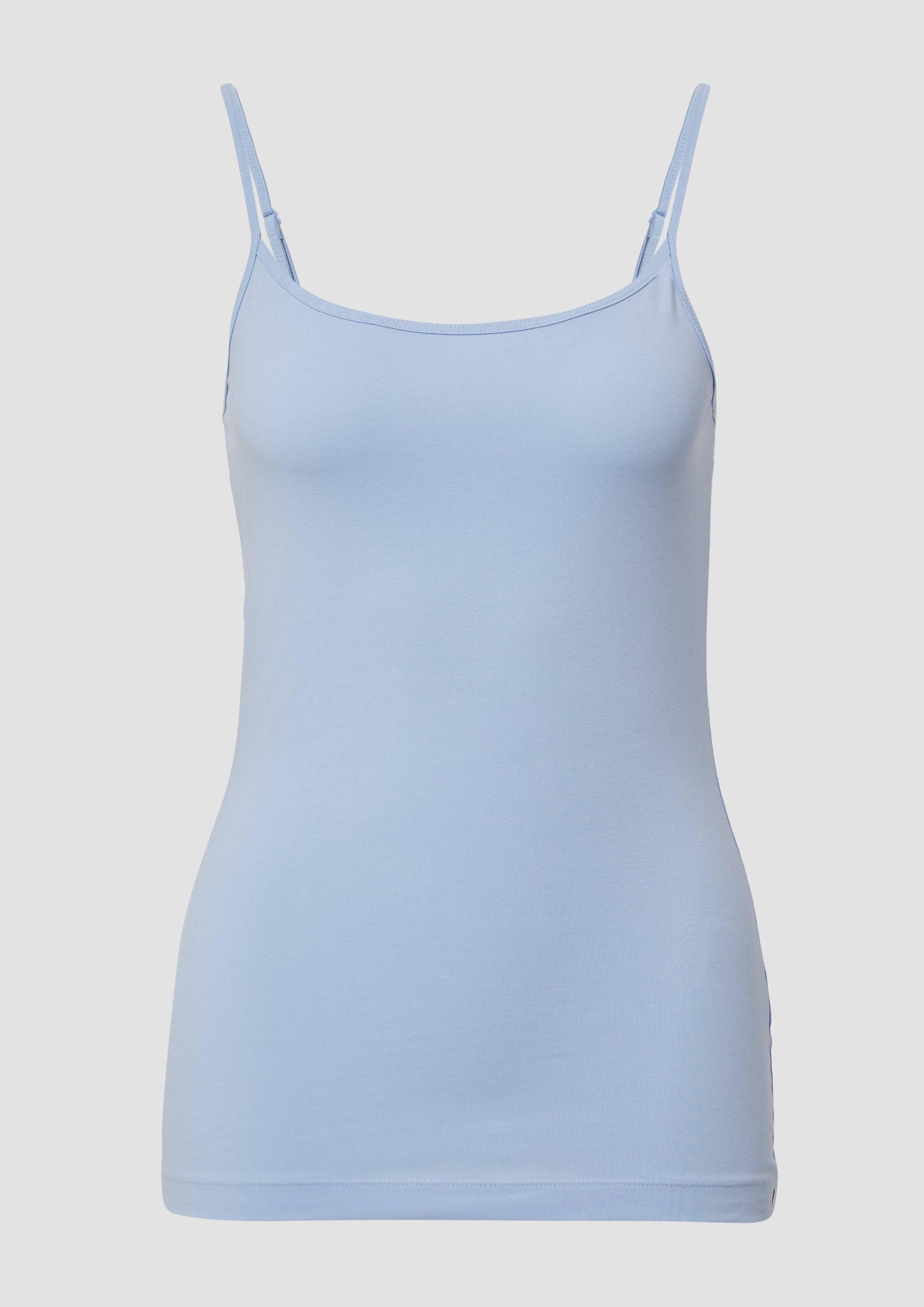 s.Oliver - Top mit verstellbaren Spaghettiträgern im Slim Fit, Damen, blau s.Oliver - Top mit verstellbaren Spaghettiträgern im Slim Fit, Damen, blau von s.Oliver