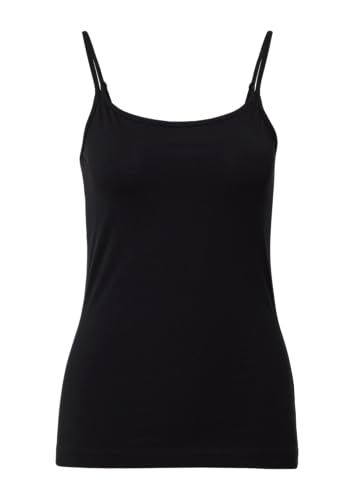 s.Oliver Top mit verstellbaren Spaghettiträgern im Slim Fit schwarz 48 von s.Oliver