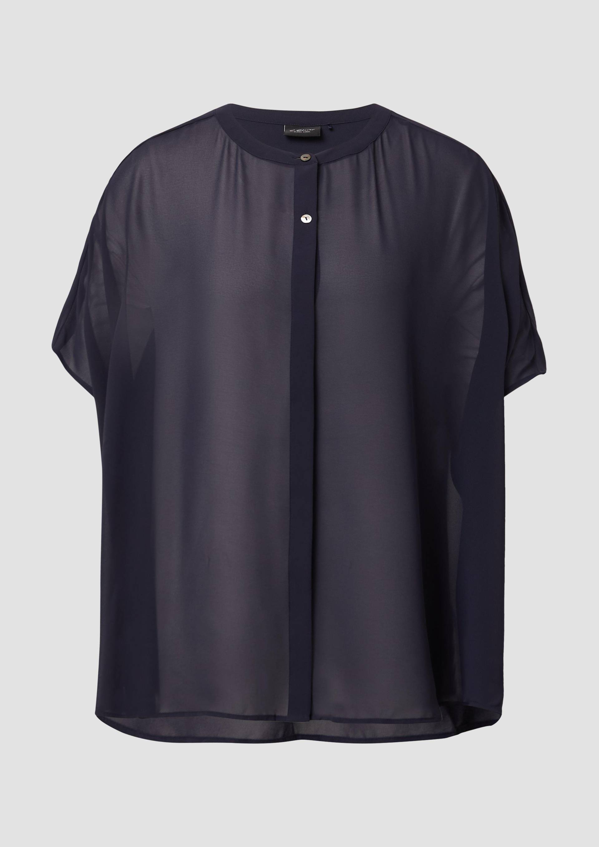 s.Oliver - Transparente Poncho-Bluse aus Chiffon, Damen, blau s.Oliver - Transparente Poncho-Bluse aus Chiffon, Damen, blau von s.Oliver