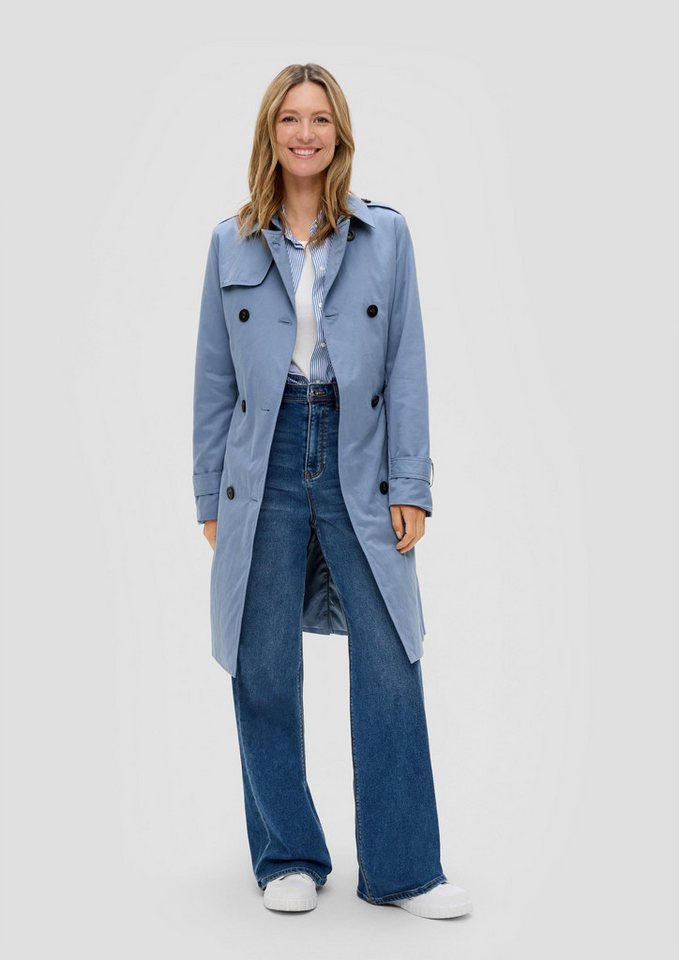 s.Oliver Trenchcoat Outdoor-Mantel Langer Trench-Coat von s.Oliver