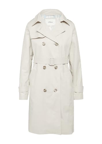 s.Oliver Trenchcoat mit Streifen-Futter wollweiß 42 von s.Oliver