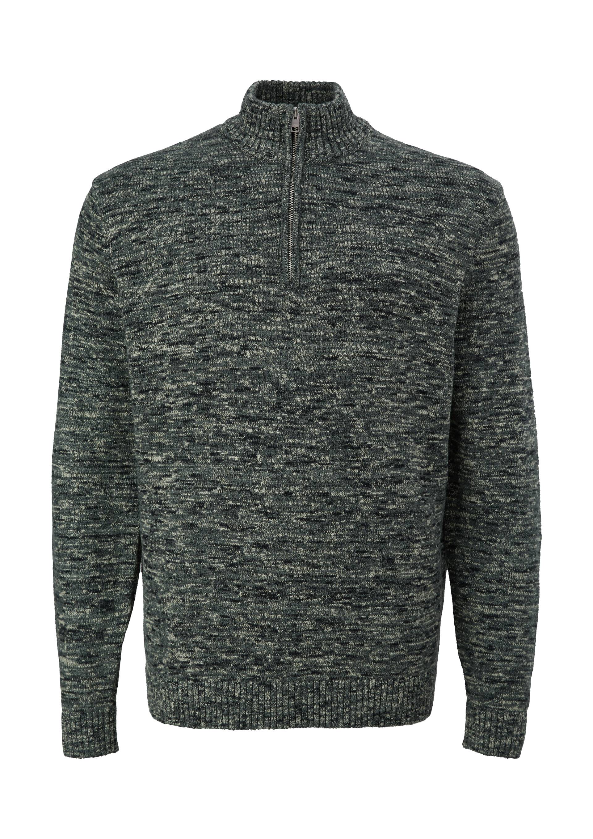 s.Oliver - Troyer-Pullover aus Moulinegarn, Herren, grün von s.Oliver