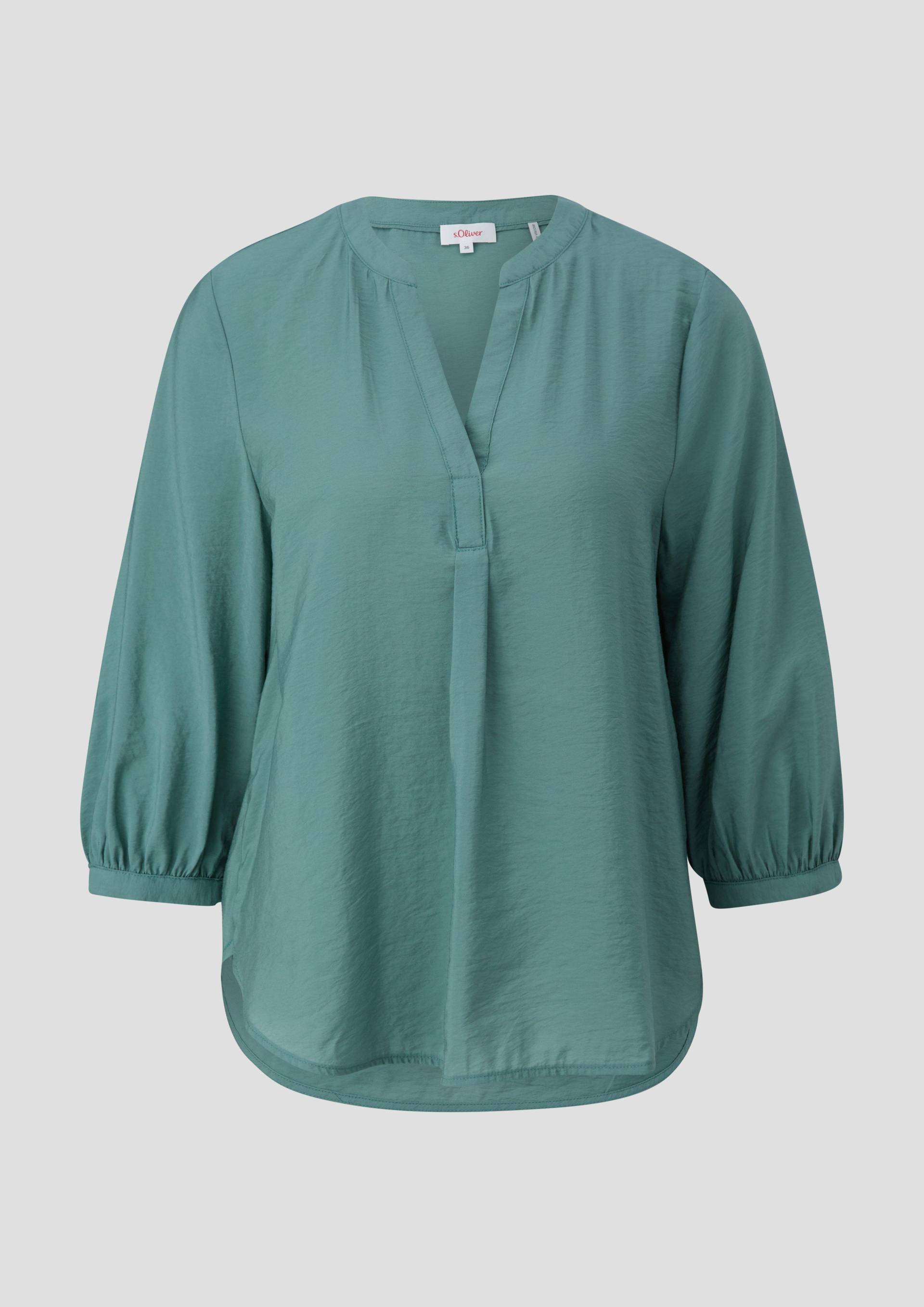 s.Oliver - Tunikabluse aus Viskosemix, Damen, Blau von s.Oliver