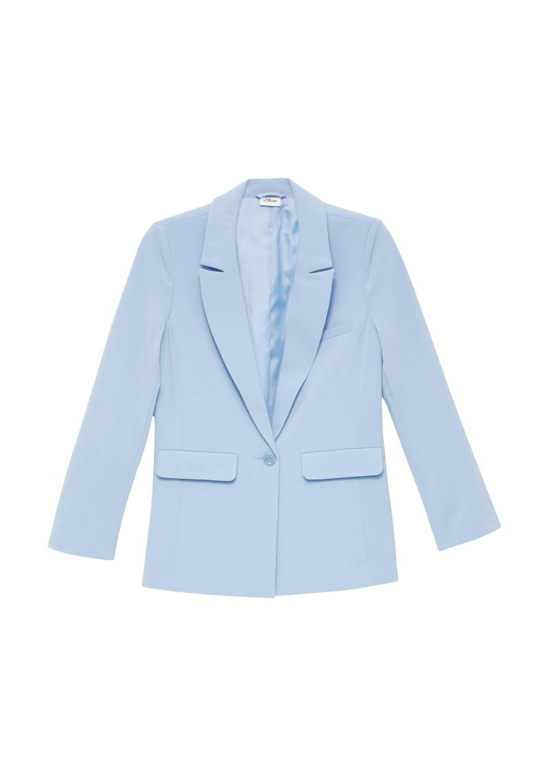 s.Oliver - Twill-Blazer mit Taftfutter, Mädchen, blau von s.Oliver