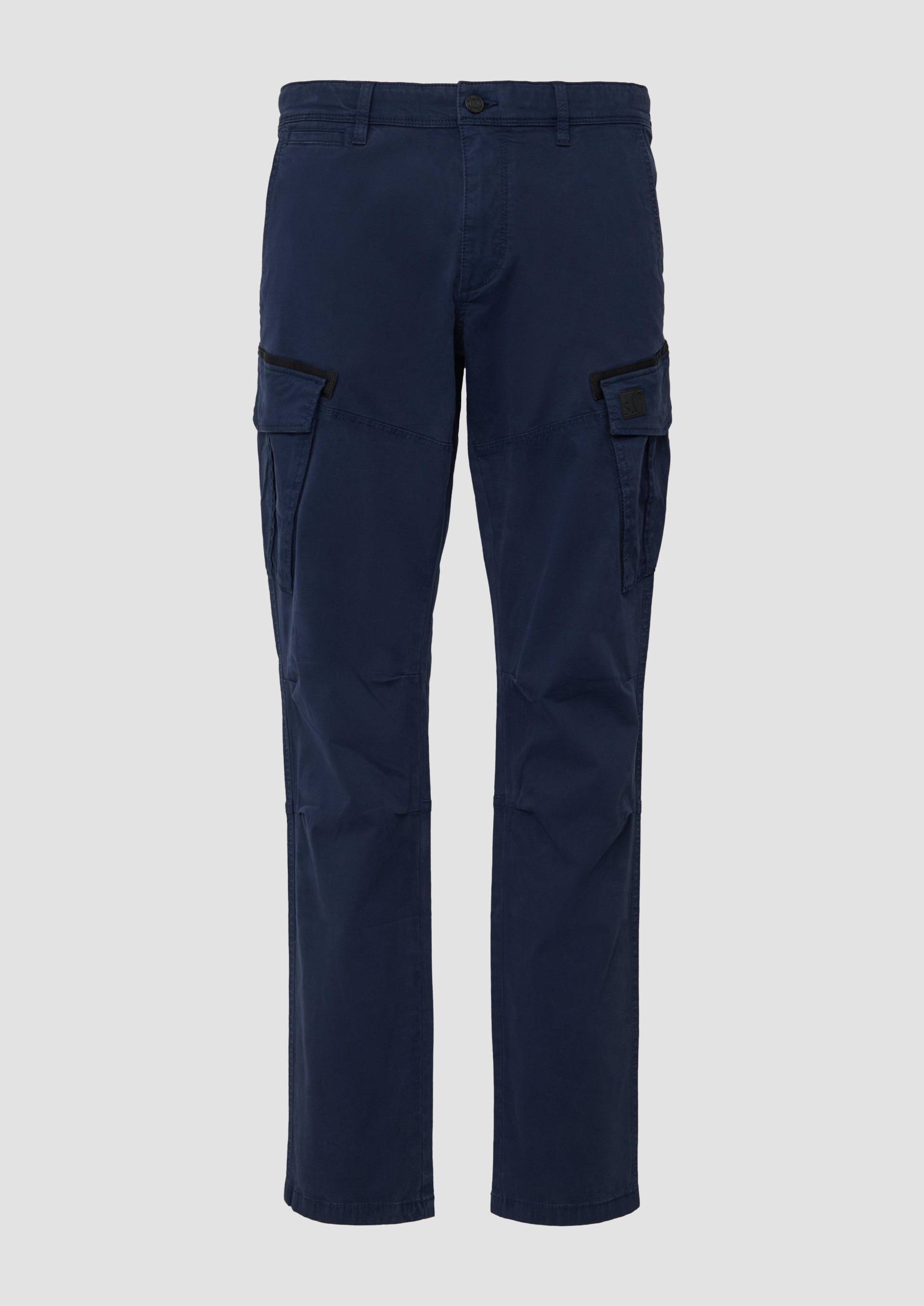 s.Oliver - Cargohose mit Garment Dye und Straight Leg, Herren, blau von s.Oliver