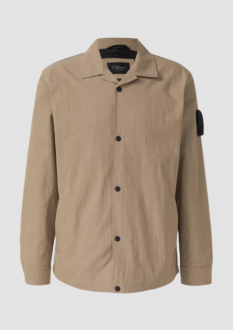 s.Oliver - Twill-Overshirt mit Reverskragen, Herren, braun von s.Oliver