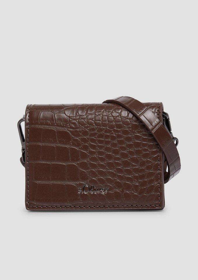 s.Oliver Umhängetasche Portemonnaie, Portemonnaie-Tasche in Kroko-Optik von s.Oliver