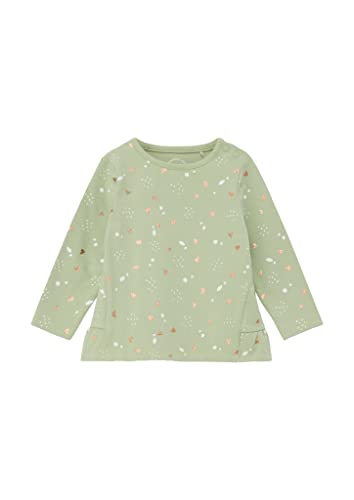 s.Oliver Unisex Baby Langarmshirt mit Rüschen, Grün, 62 von s.Oliver