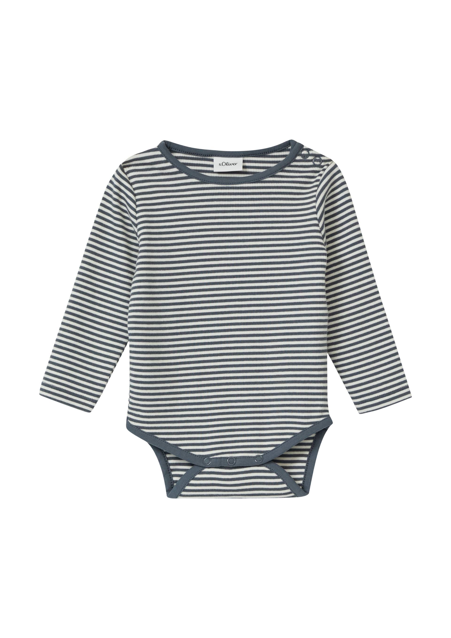 s.Oliver - Unisex Body mit Rippstruktur, Babys, grau|weiß|creme von s.Oliver