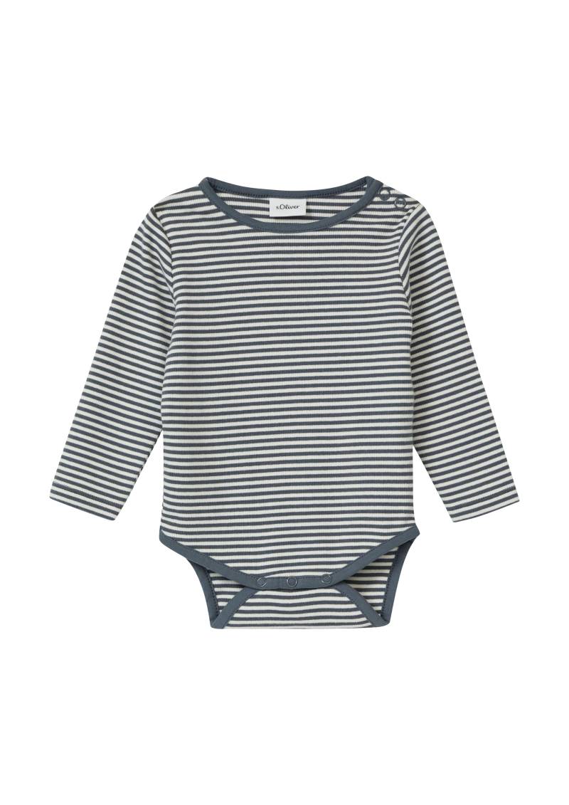 s.Oliver - Unisex Body mit Rippstruktur, Babys, grau|weiß|creme von s.Oliver