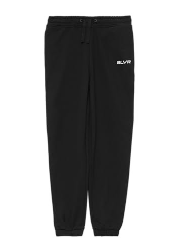 s.Oliver Unisex Jogginghose aus Sweat mit Print-Detail schwarz 146 von s.Oliver
