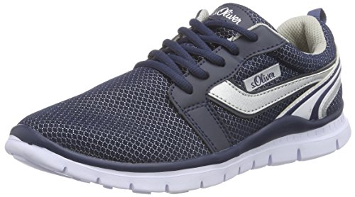 s.Oliver 43201, Unisex-Kinder Sneakers, Blau (Navy 805), 34 EU (2 Kinder UK) von s.Oliver