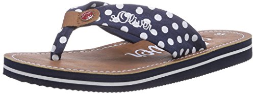 s.Oliver Unisex-Kinder 47100 Zehentrenner, Blau (Navy/White 846), 35 von s.Oliver