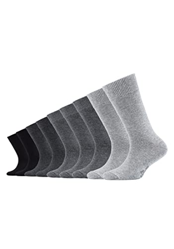 s.Oliver Kinder Socken Kinder Strümpfe mit weichem Bund Baumwolle Pflegeleicht langlebig für Jungen und Mädchen 9er Pack 39/42 grey von s.Oliver