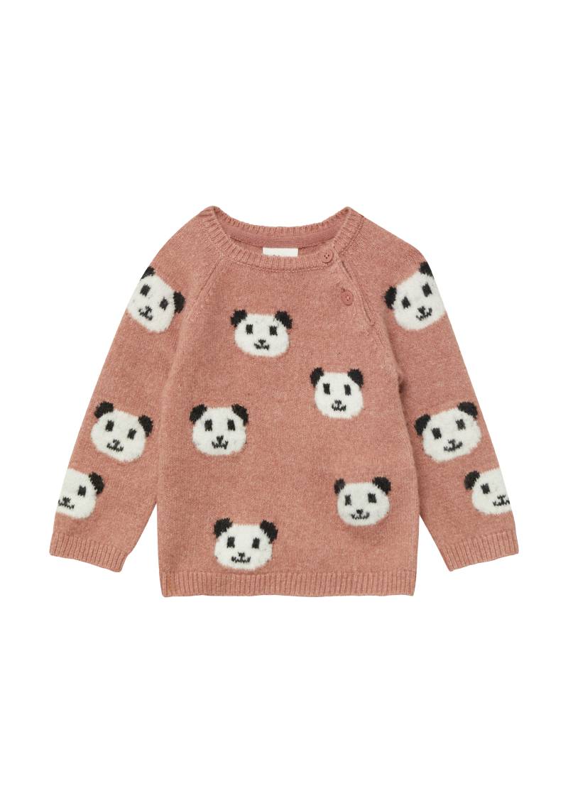 s.Oliver - Unisex Strickpullover mit Bärchen-Motiven, Babys, pink|mehrfarbig von s.Oliver