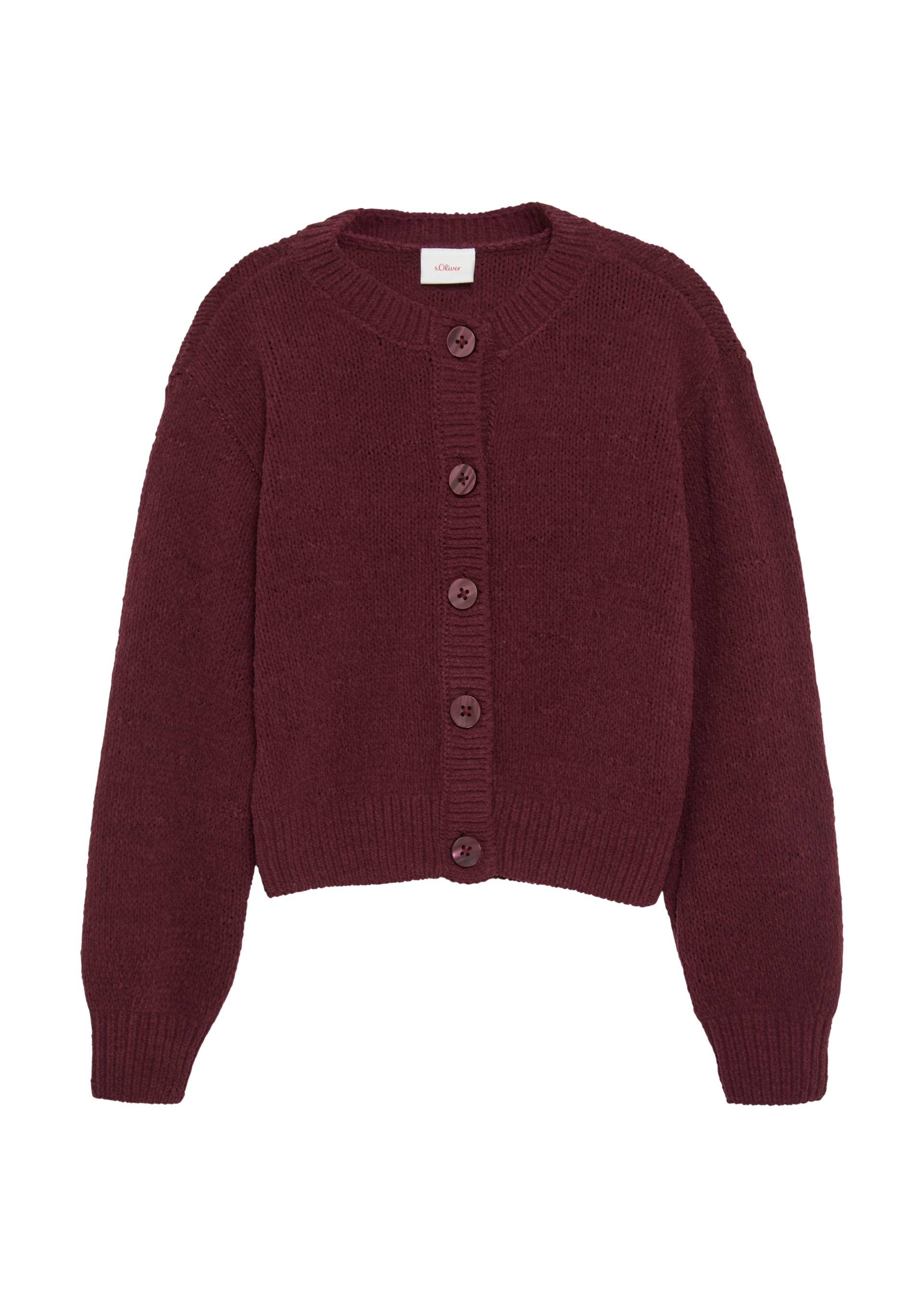 s.Oliver - Verkürzte Strickjacke mit Knopfleiste, Kinder, rot von s.Oliver