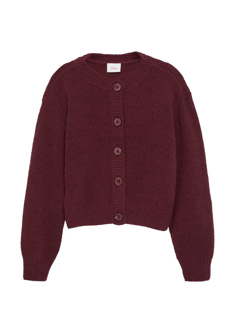 s.Oliver - Verkürzte Strickjacke mit Knopfleiste, Kinder, rot von s.Oliver