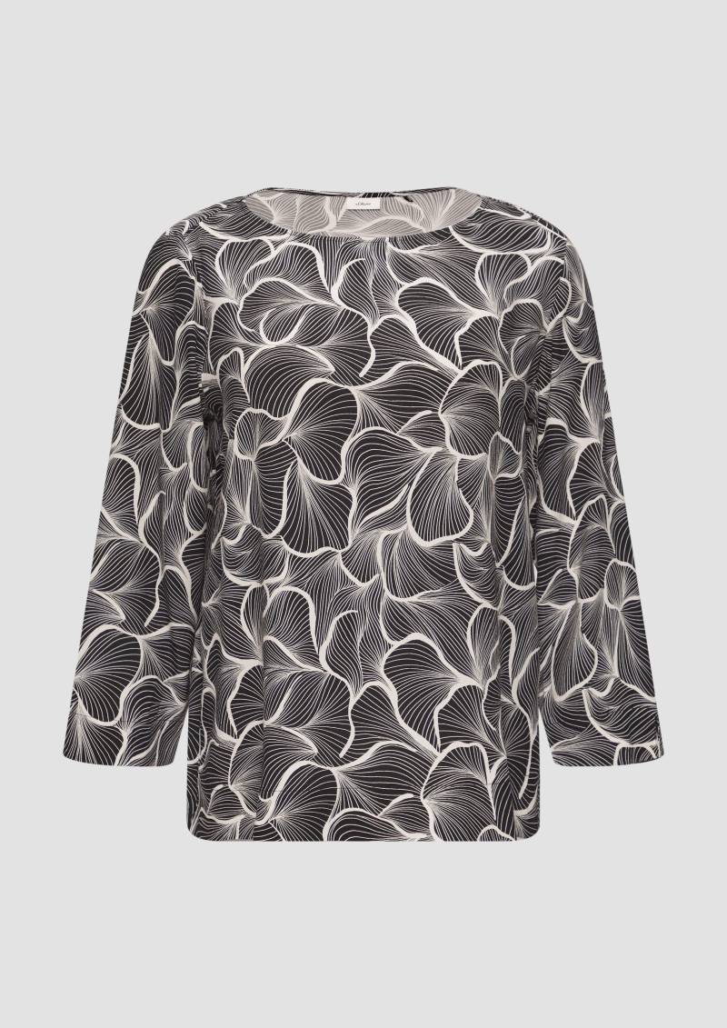 s.Oliver - Viskose-Bluse mit 3/4 Arm, Damen, schwarz von s.Oliver