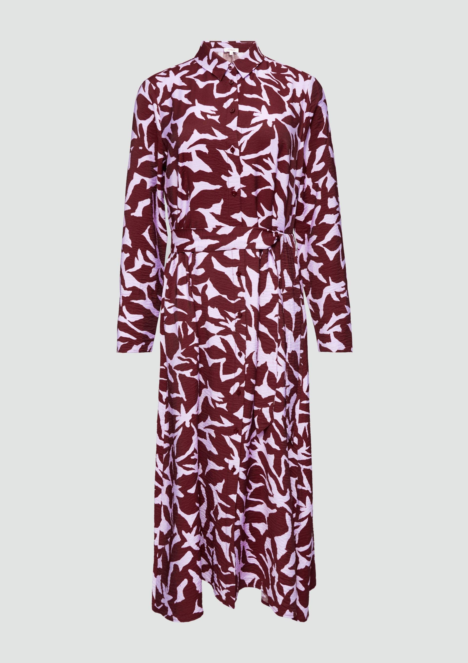 s.Oliver - Midi-Kleid aus Viskose mit Eingrifftaschen, Damen, rot von s.Oliver