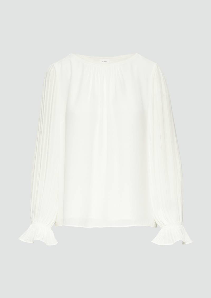 s.Oliver - Viskosebluse mit Plisseeärmeln, Damen, creme s.Oliver - Viskosebluse mit Plisseeärmeln, Damen, creme von s.Oliver