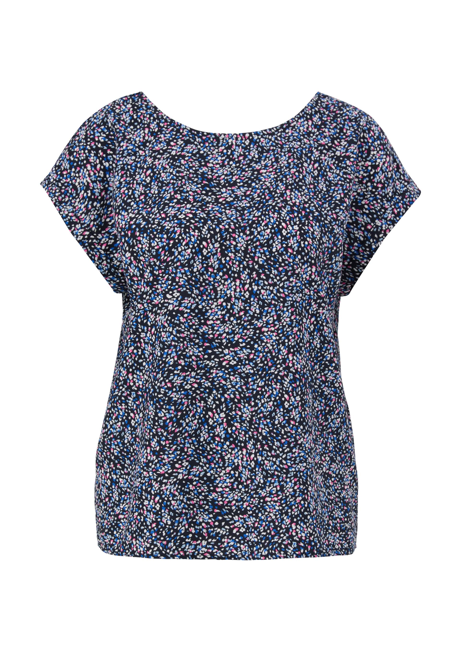 s.Oliver - Viskosebluse mit Rückenausschnitt, Damen, blau von s.Oliver